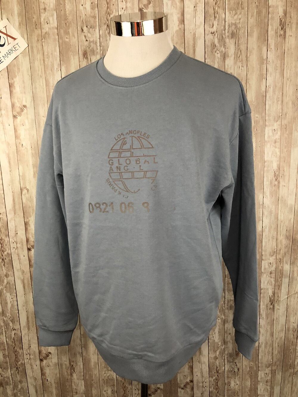 LC Waikiki Sweater Mens Medium Sweatshirt Pullover Blue New York Paris LA N38